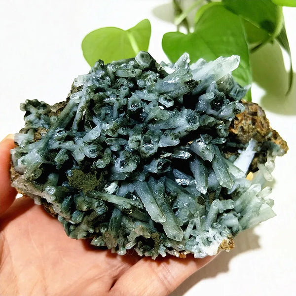 Green Epidote Crystal Cluster-ToShay.org