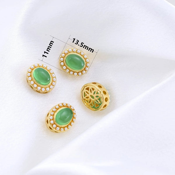 Gold Chrysoprase Bead-ToShay.org
