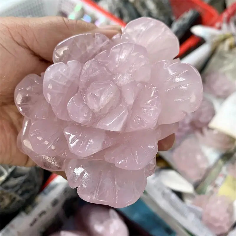 Pink Rose Quartz Flower-ToShay.org