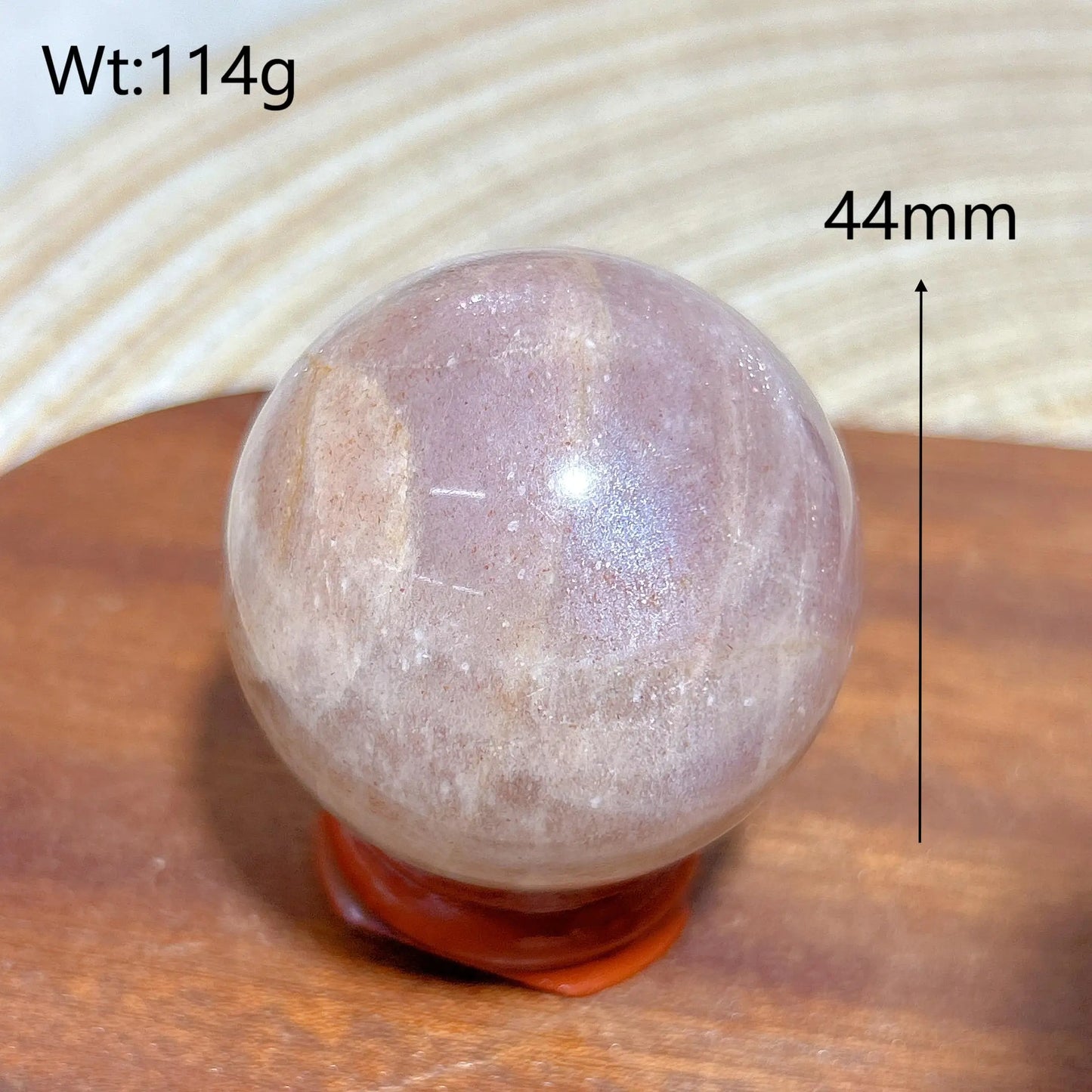 Pink Moonstone Ball-ToShay.org