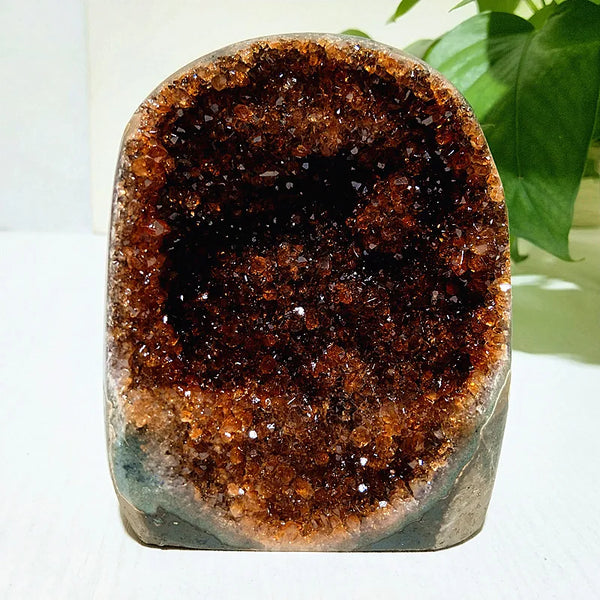 Orange Citrine Geode Cluster-ToShay.org