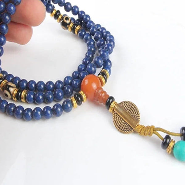Blue Lapis Lazuli Prayer Mala-ToShay.org