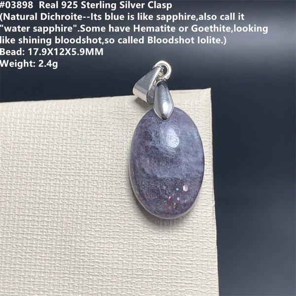 Red Blue Cordierite Pendants-ToShay.org