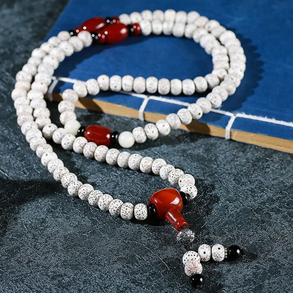 White Star Moon Bodhi Beads-ToShay.org