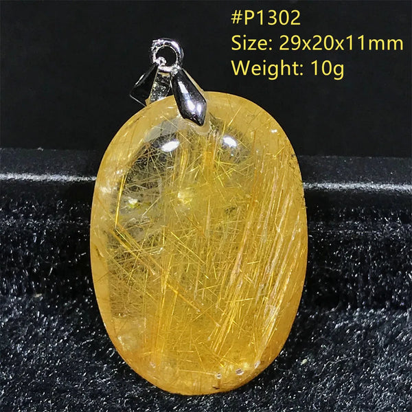 Gold Rutilated Quartz Pendant-ToShay.org