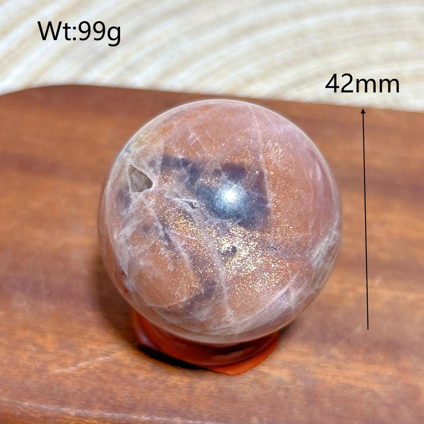 Pink Moonstone Ball-ToShay.org