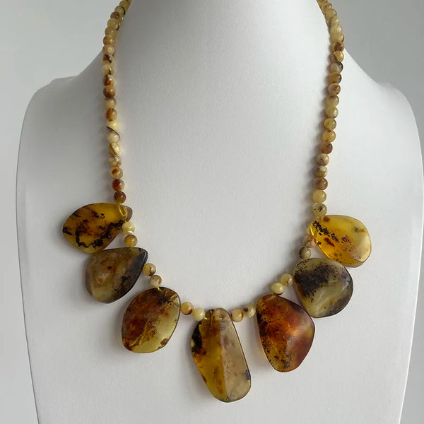 Yellow Amber Necklace-ToShay.org