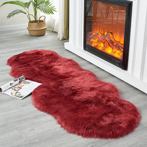 White Faux Fur Rugs-ToShay.org