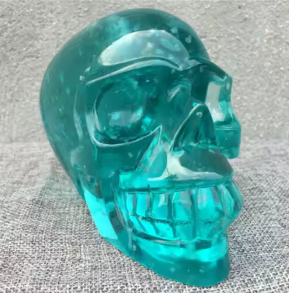 Blue Melting Stone Skull-ToShay.org