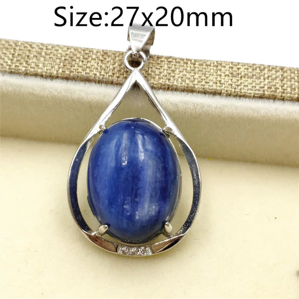 Blue Kyanite Cat Eye Pendant-ToShay.org