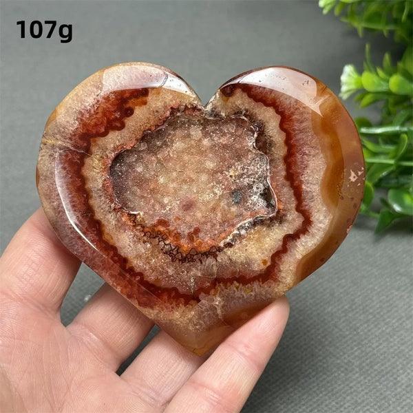 Red Agate Geode Heart-ToShay.org