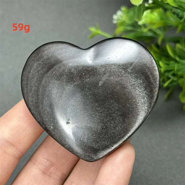 Silver Obsidian Quartz Heart-ToShay.org
