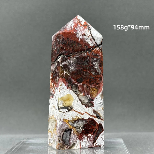 Red White Agate Obelisk-ToShay.org