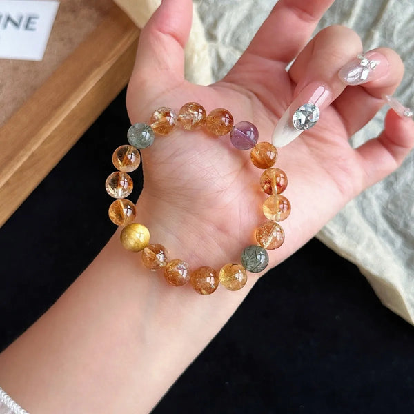 Yellow Hair Citrine Bracelet-ToShay.org