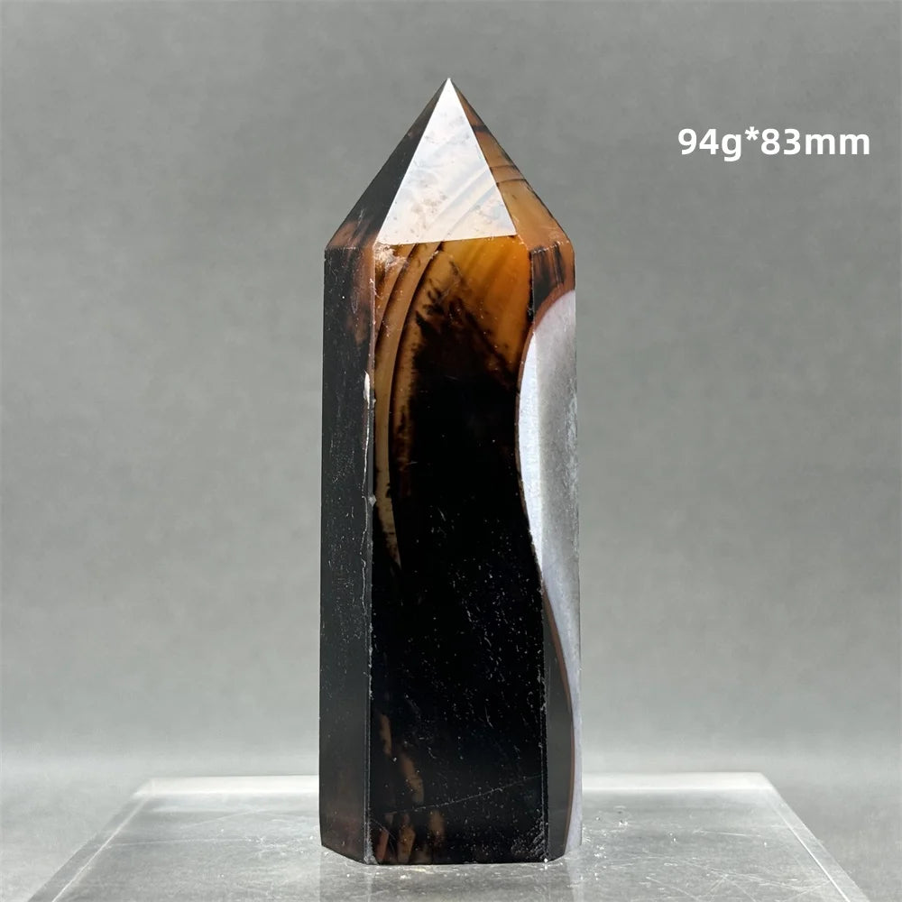 Black Red Striped Agate Wand-ToShay.org
