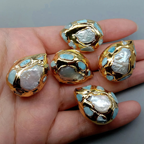 White Pearl Pave Beads-ToShay.org