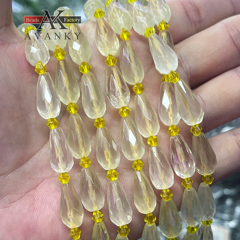 Yellow Lemon Crystal Beads-ToShay.org