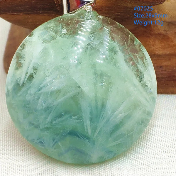 Green Feather Fluorite Pendant-ToShay.org