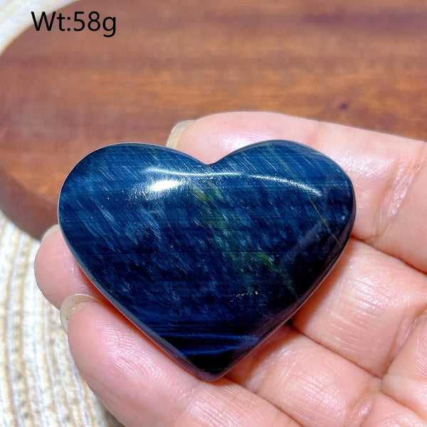 Blue Flash Tiger Eye Heart-ToShay.org