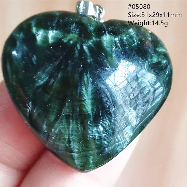 Green Seraphinite Pendant-ToShay.org