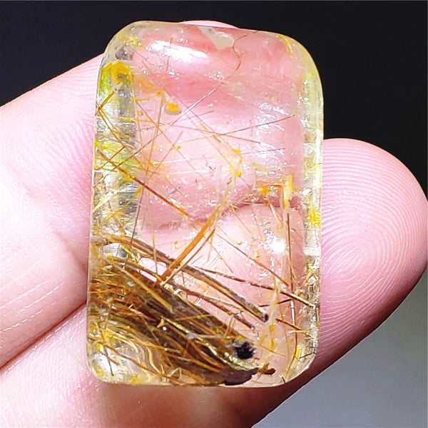 Gold Rutilated Quartz Pendant-ToShay.org