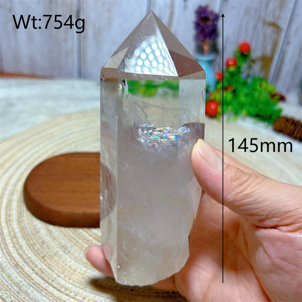 Clear Rainbow Quartz Crystal Tower-ToShay.org