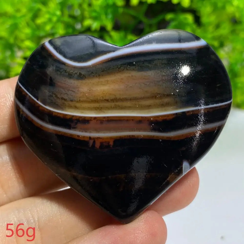 Black Agate Geode Heart-ToShay.org