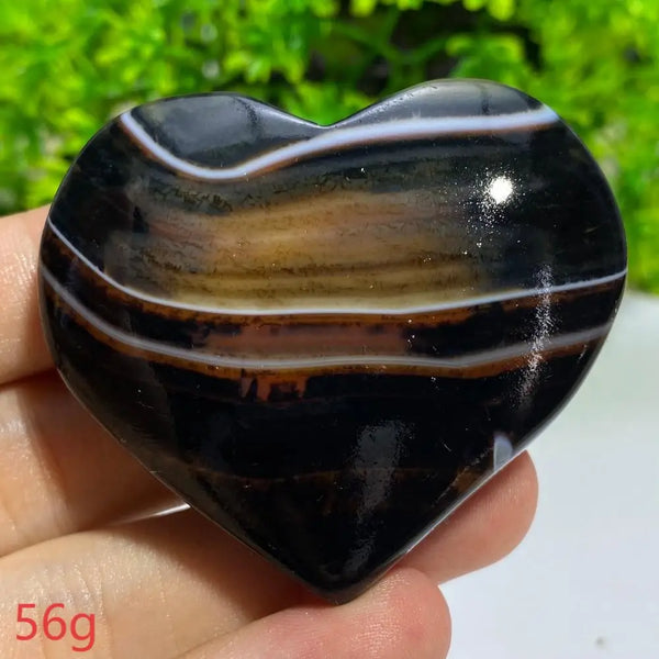 Black Agate Geode Heart-ToShay.org