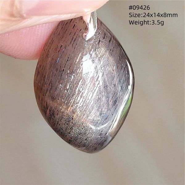 Black Moonstone Sunstone Pendant-ToShay.org