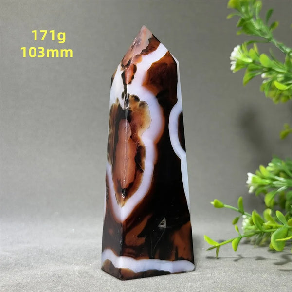 Black Red Striped Agate Obelisk-ToShay.org