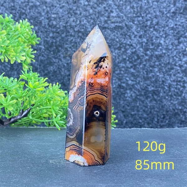 Black Red Striped Agate Point-ToShay.org