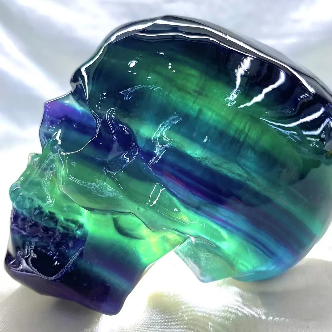 Rainbow Fluorite Skull-ToShay.org