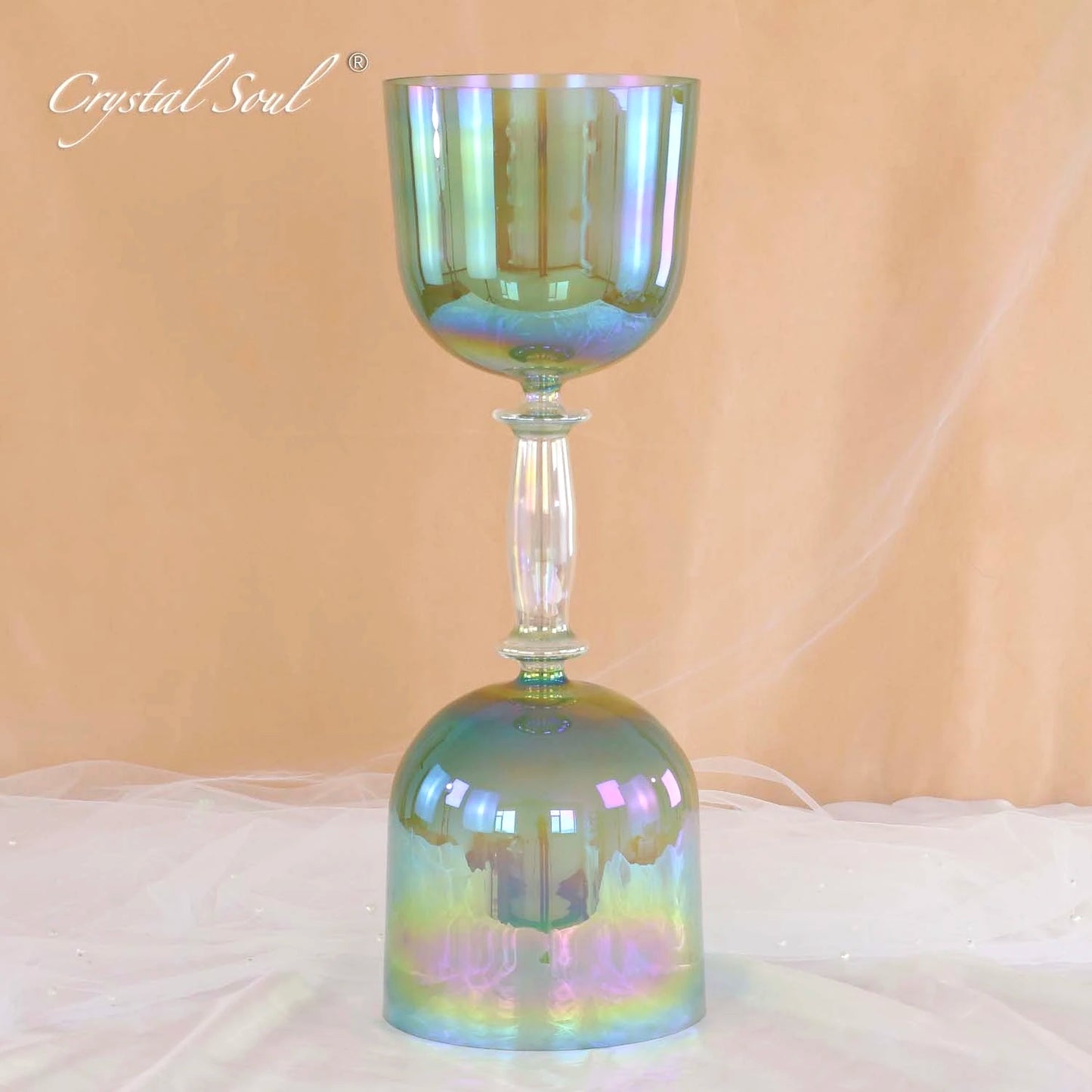 Green Double Headed Singing Bowl-ToShay.org