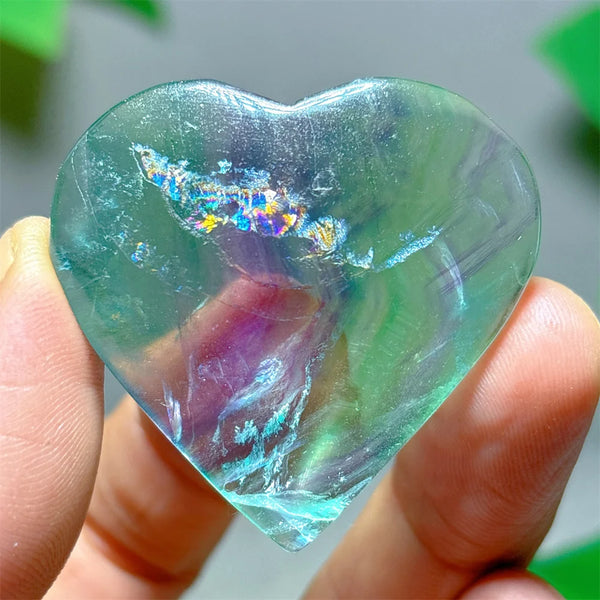 Rainbow Fluorite Heart-ToShay.org