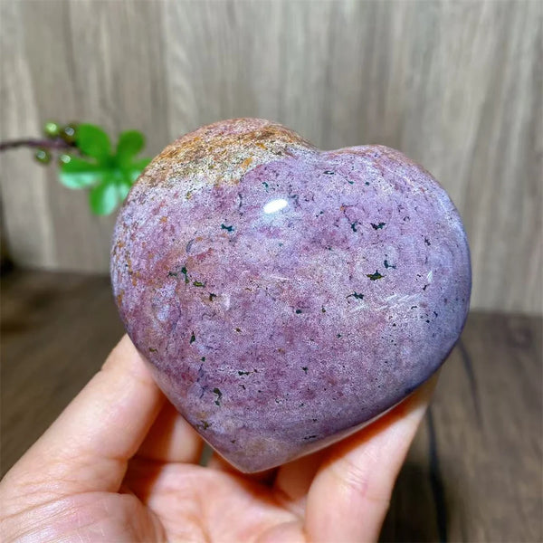 Purple Ocean Jasper Heart-ToShay.org