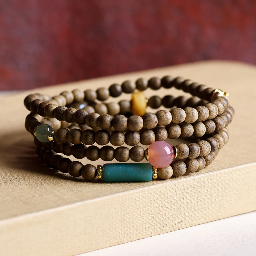 Wood Agarwood Wrap Bracelet-ToShay.org
