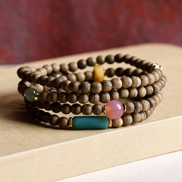 Wood Agarwood Wrap Bracelet-ToShay.org