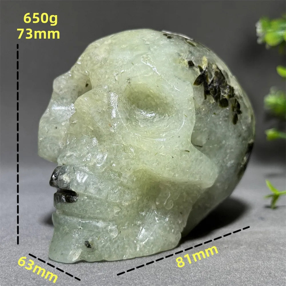 Green Grape Agate Skull-ToShay.org
