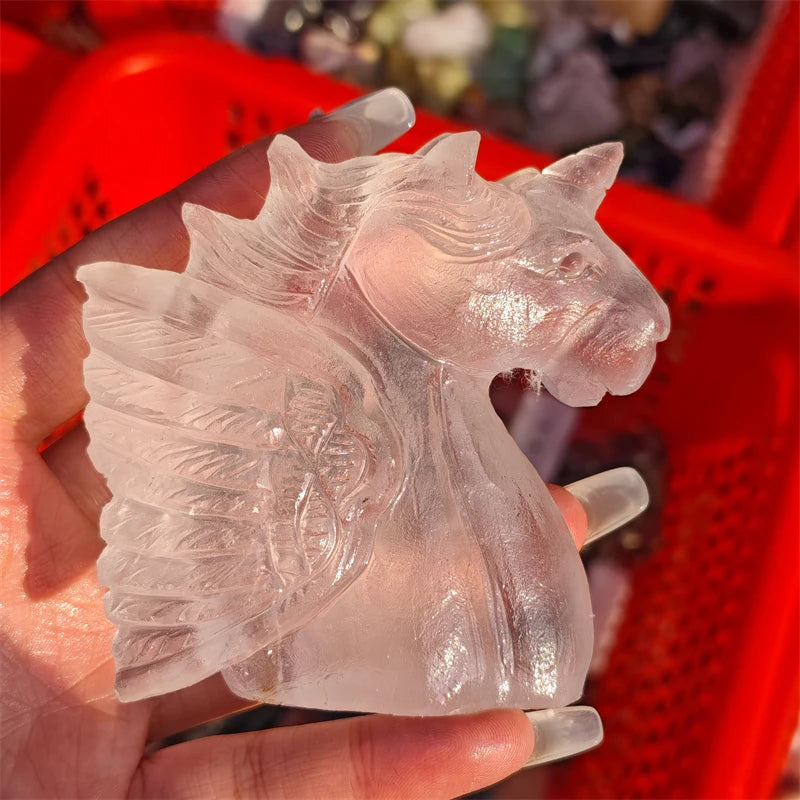 Clear Quartz Unicorn Head-ToShay.org