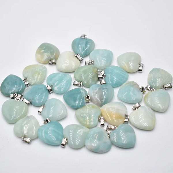 Mixed Crystal Heart Pendants-ToShay.org