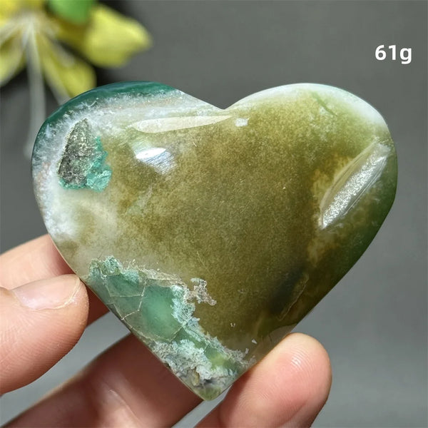Green Cherry Agate Heart-ToShay.org