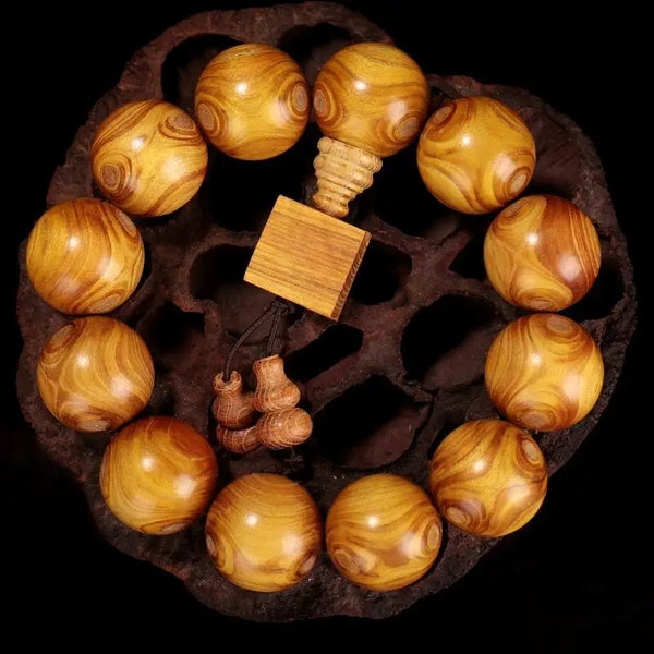 Gold Pomelo Wood Bracelet-ToShay.org