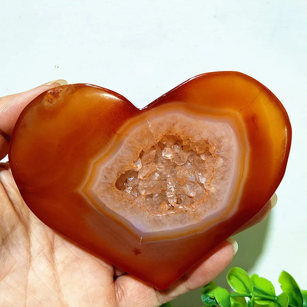 Red Agate Geode Heart-ToShay.org