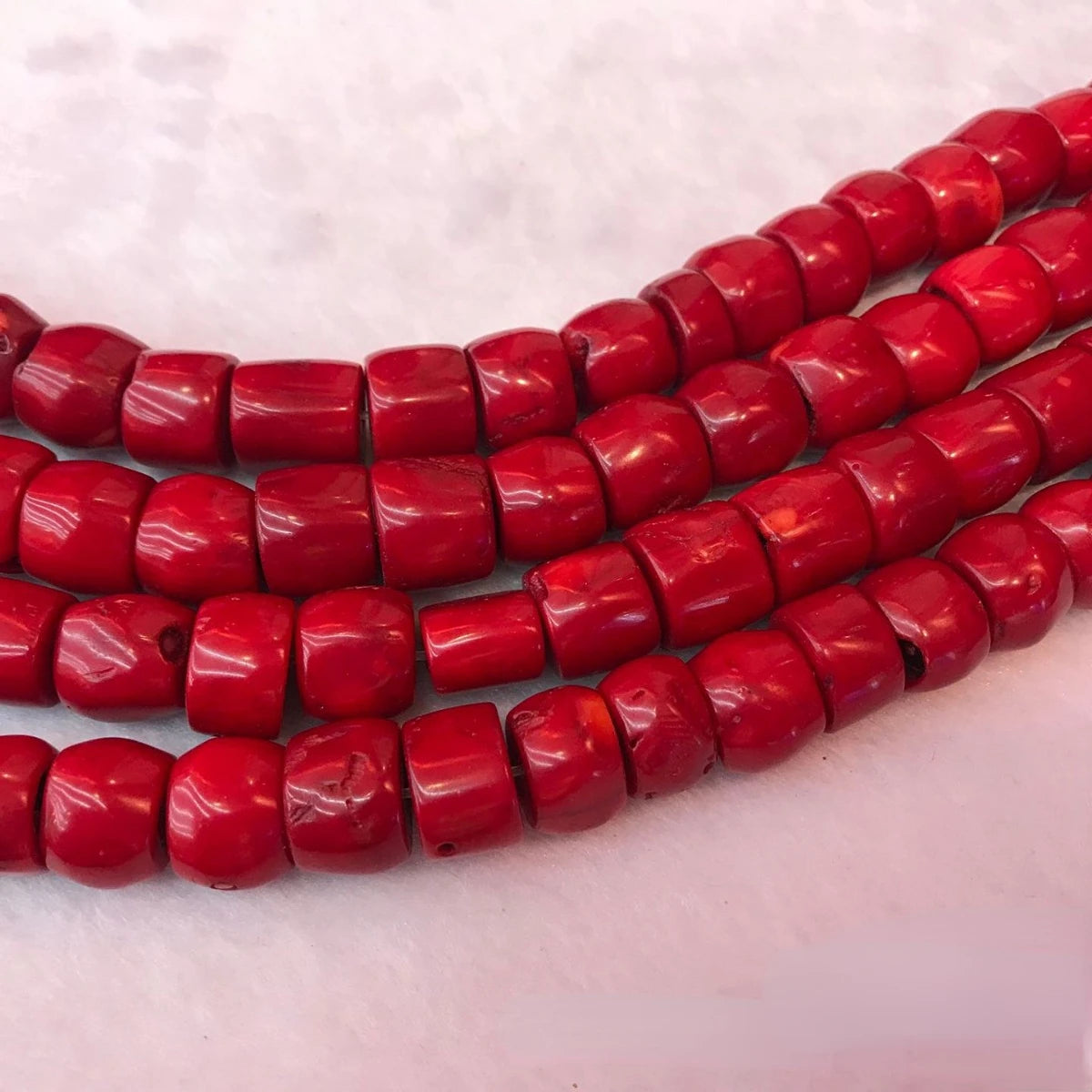 Red Coral Bucket Beads-ToShay.org