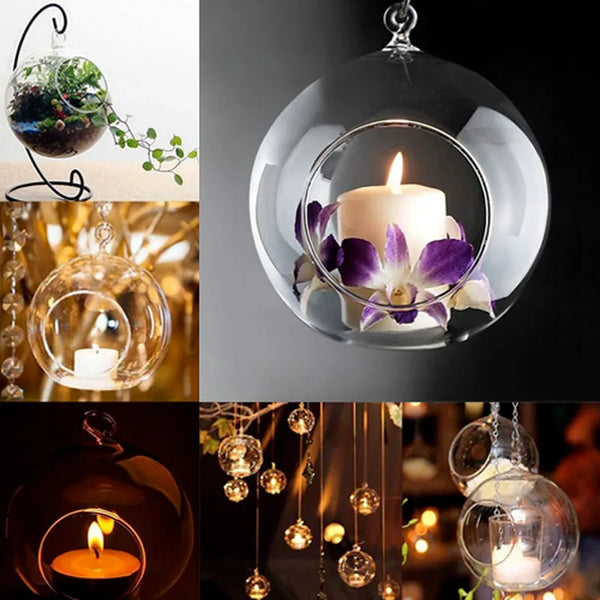 Clear Glass Tea Light Holder-ToShay.org