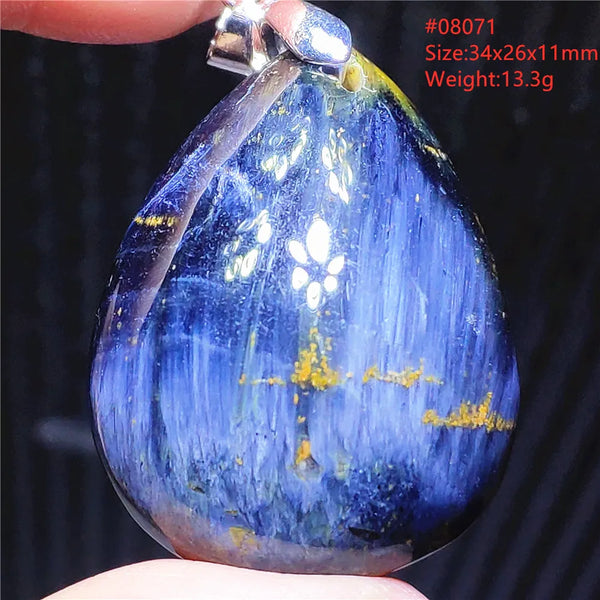 Blue Pietersite Chatoyant Pendant-ToShay.org