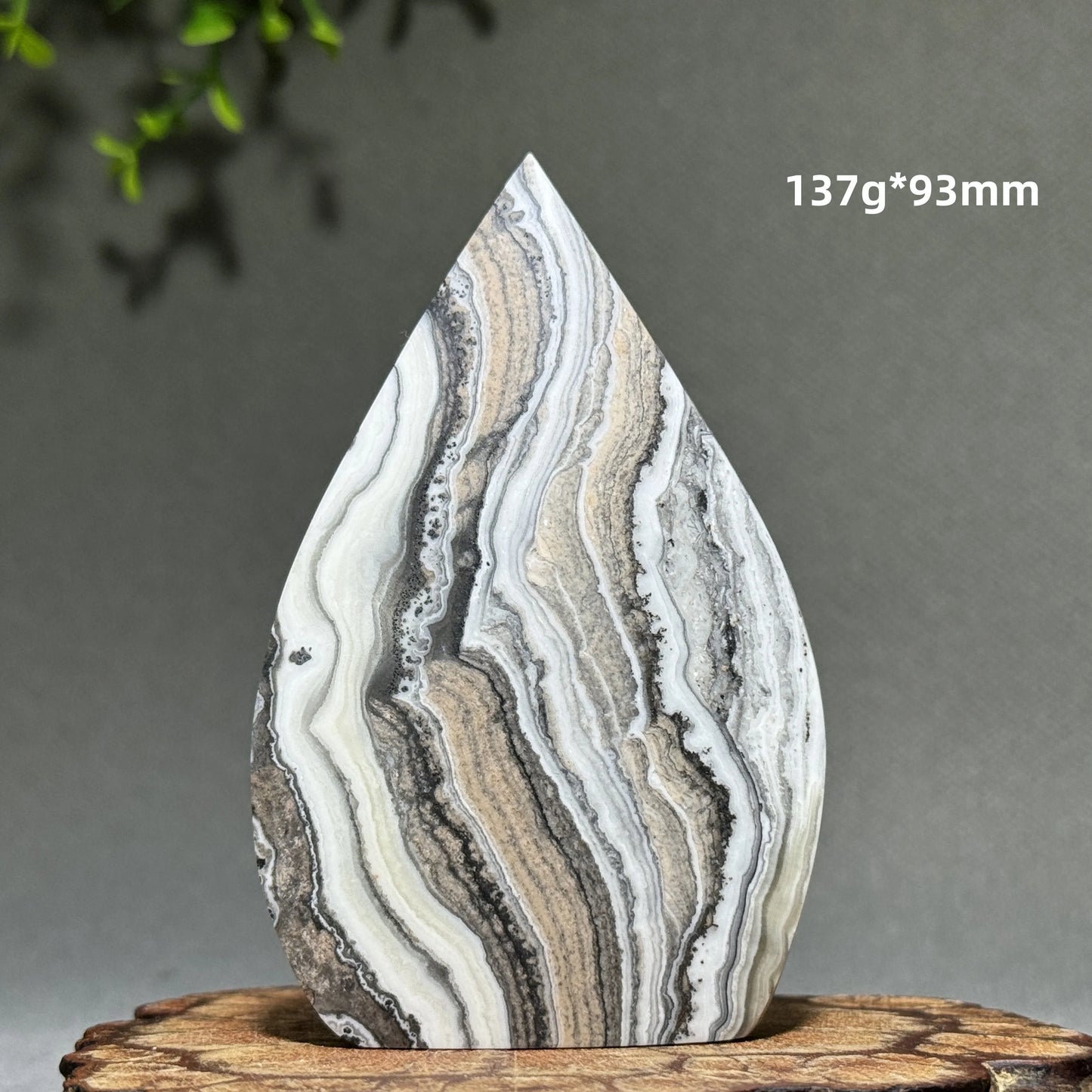 Grey Stripe Agate Torch-ToShay.org