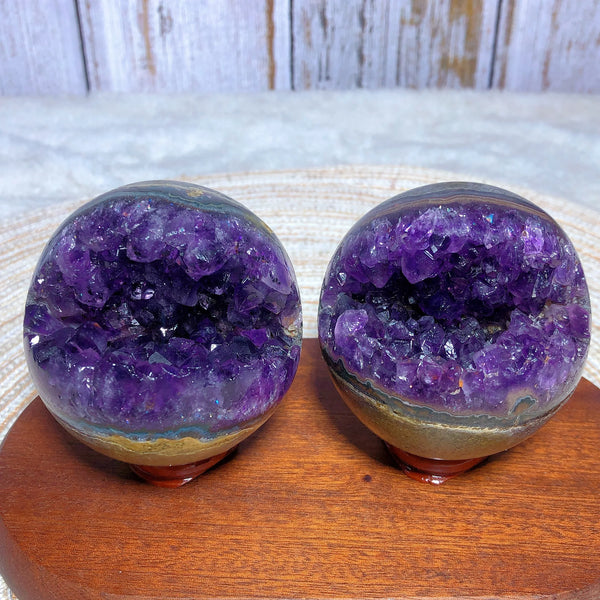 Purple Amethyst Cluster Ball-ToShay.org