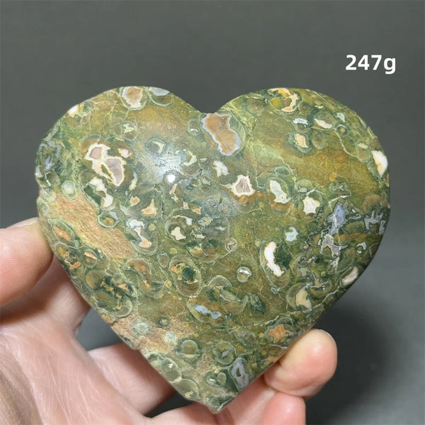 Green Rainforest Jasper Heart-ToShay.org