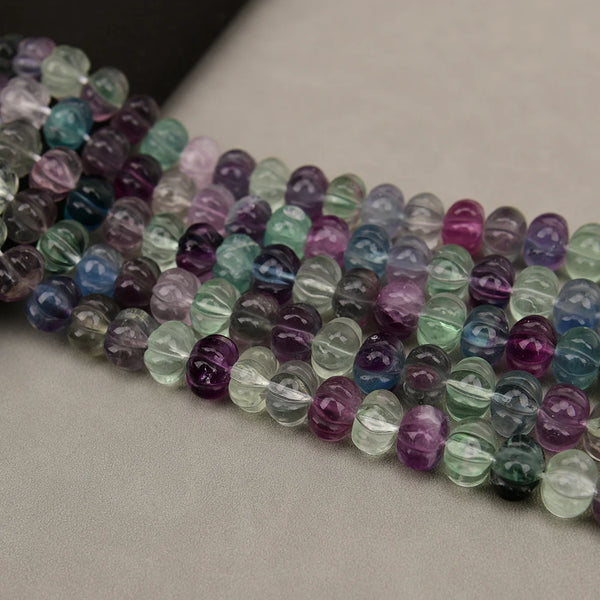 Green Fluorite Pumpkin Beads-ToShay.org